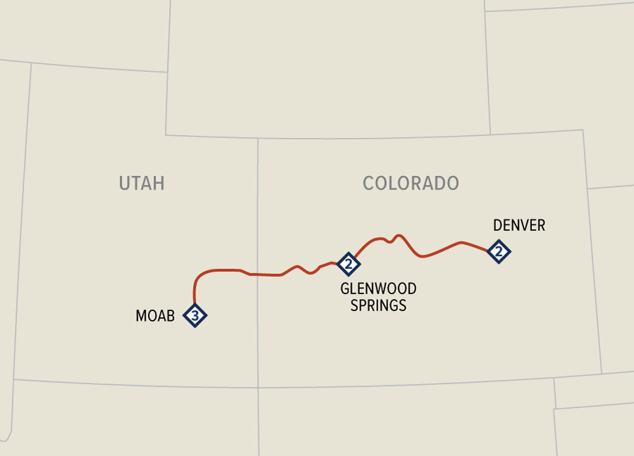 MOAB to Denver Train journey